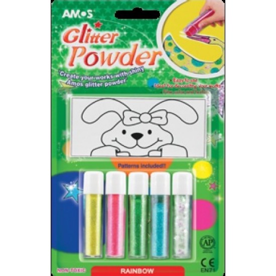 Pulveris ar spīdumiem Amos Glitter powder Rainbow GP2B5RA