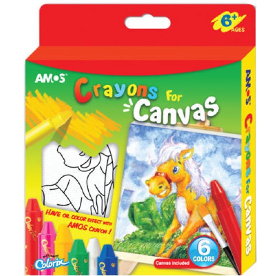 Kanvas krītiņi (6 krāsas) “Zirdziņš” Amos Crayons For Canvas CRX5P6CV-H