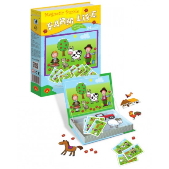 Spēle ar magnētiem Alexander Magnetic Puzzle Farm Life 1374