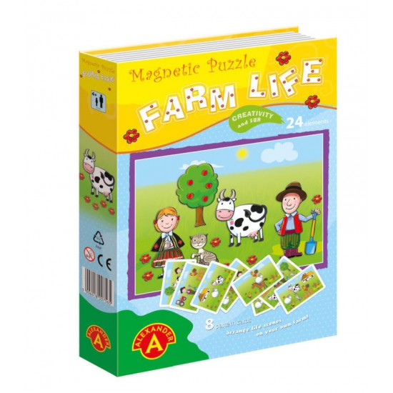 Spēle ar magnētiem Alexander Magnetic Puzzle Farm Life 1374