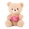 Mīksta rotaļlieta lācis dāvana mammai Amek Bear with Heart Beige "Love you Mom" 10102
