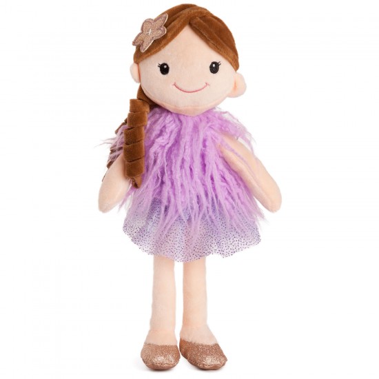 Mīksta rotaļlieta lelle Amek Doll with Purple Dress 11248