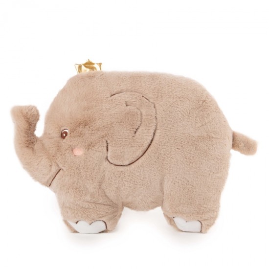 Spilvens - mīksta rotaļlieta zilonis Amek Plush Pillow Elephant with Crown 30401