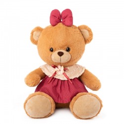 Mīksta rotaļlieta lācis Amek Teddy Bear Girl with Red Dress 73115