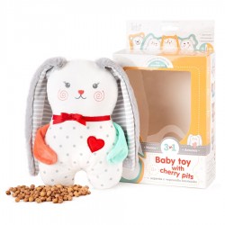 Terapeitiskā rotaļlieta sildīšanas spilventiņš/aukstums zaķis Amek Baby Toy Bunny with Cherry Pits 98401