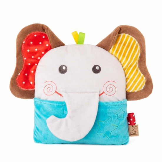 Terapeitiskā rotaļlieta sildīšanas spilventiņš/aukstums zilonis Amek Baby Toy Elephant with Cherry Pits 98402