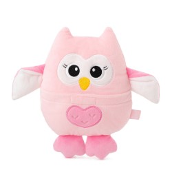 Terapeitiskā rotaļlieta sildīšanas spilventiņš/aukstums pūce Amek Baby Toy Owl with Cherry Pits Pink 98404