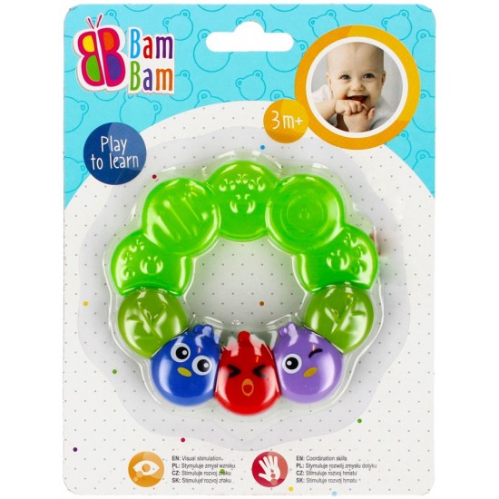 Zobgrauznis - kožamā rotaļlieta Bam Bam Teether Birds 359921