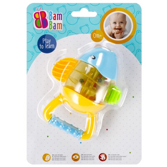 Grabulis - zobgrauznis Bam Bam Rattle Teether Fish 414254