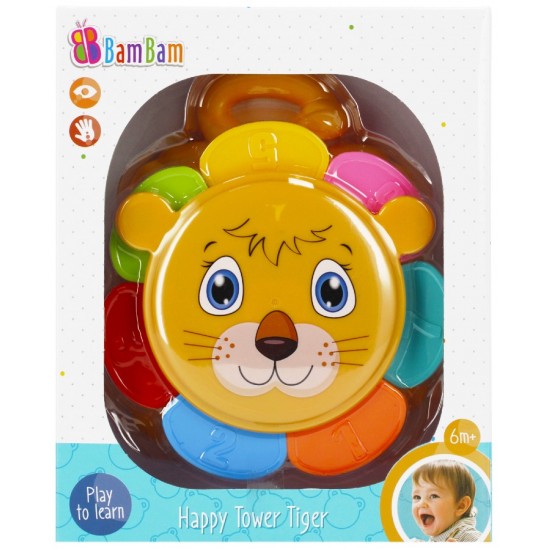 Attīstoša rotaļlieta piramīda Bam Bam Happy Tower Tiger 428984