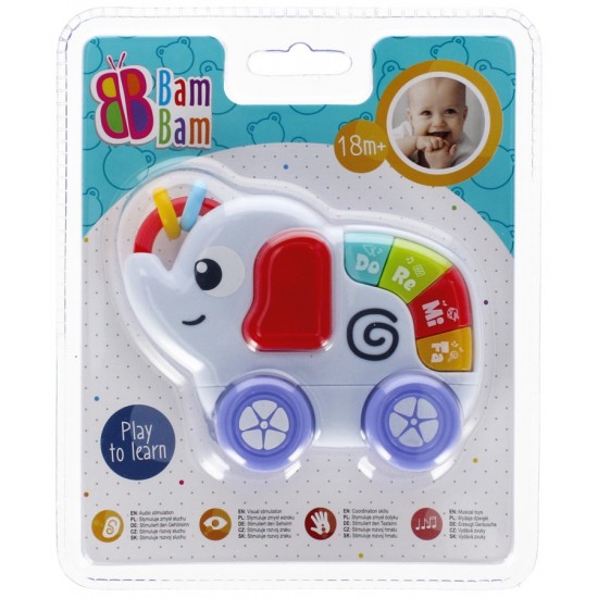 Mūzikala rotaļlieta auto Bam Bam Car Do Re Mi Elephant 482392