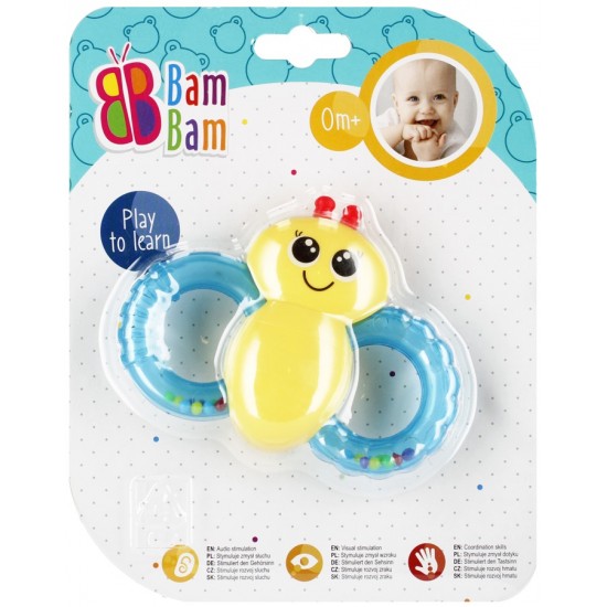 Grabulis - zobgrauznis Bam Bam Rattle Teether Bee 482528