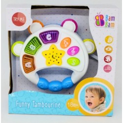 Mūzikala rotaļlieta tamburīns Bam Bam Funny Tambourine 515006