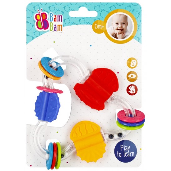 Grabulis - zobgrauznis Bam Bam Rattle Teether Triangle 515054