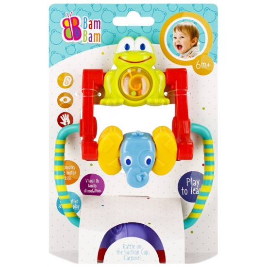 Attīstoša rotaļlieta uz piesūcekņa Bam Bam Suction Cup Toy Funny Animals 515055