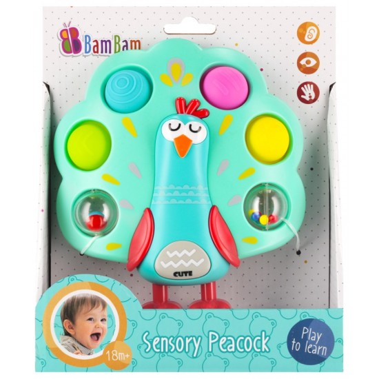 Attīstoša rotaļlieta Bam Bam Sensory Peacock 568985