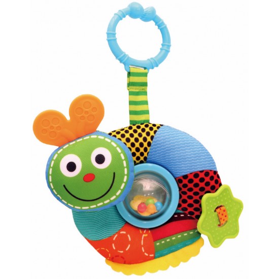 Attīstoša piekarama rotaļlieta grabulis Biba Toys Bizzy Bussy Snail Rattle GD153
