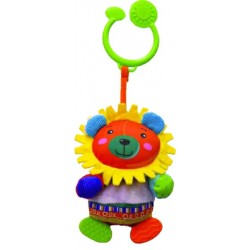 Attīstoša piekarama rotaļlieta grabulis - zobgrauznis Biba Toys Happy Teether Toys Lion Leo HA908