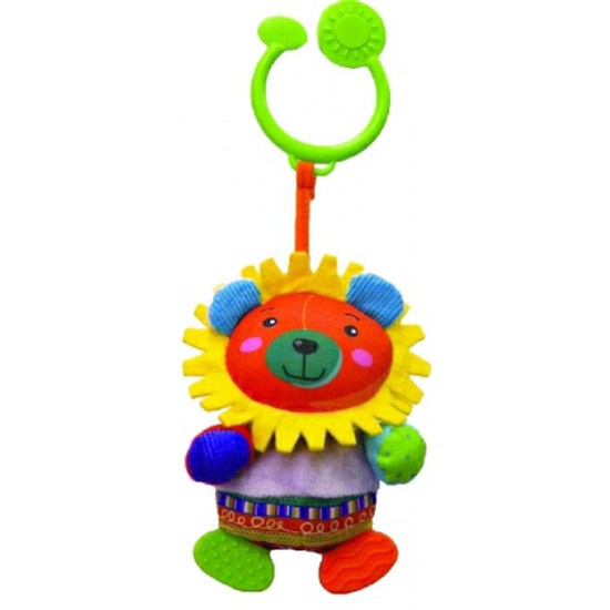 Attīstoša piekarama rotaļlieta grabulis - zobgrauznis Biba Toys Happy Teether Toys Lion Leo HA908
