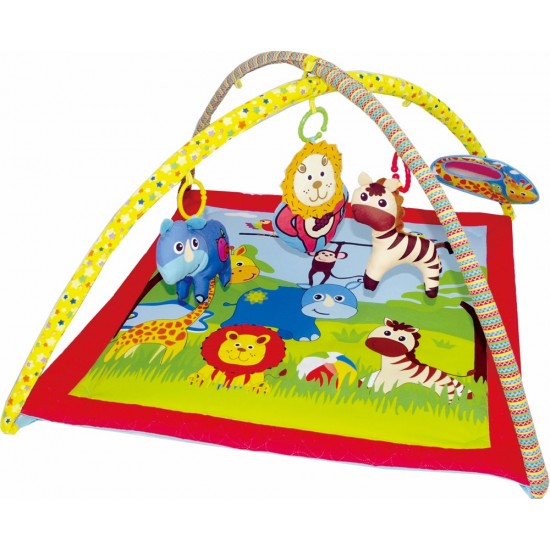 Attīstošais paklājiņš Biba Toys Happy Zoo Activity Playgym JF125