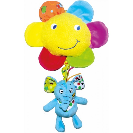 Mīksta muzikāla rotaļlieta Biba Toys Elephant Pull Music JF135