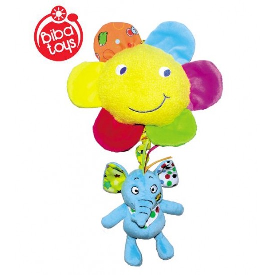 Mīksta muzikāla rotaļlieta Biba Toys Elephant Pull Music JF135