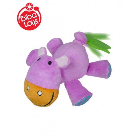 Attīstoša rotaļlieta ar vibrāciju Biba Toys Pull & Go Hippo JF948