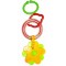 Attīstoša piekarama rotaļlieta grabulis Biba Toys Ring Rattle with Flowers Teethers PP096