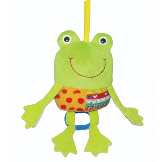 Mīksta muzikāla rotaļlieta vārde Biba Toys Funny Frog Musical Pull String GD118