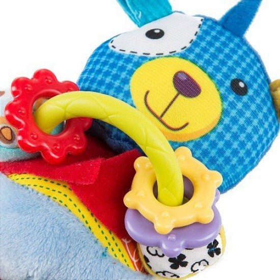 Attīstoša piekarama rotaļlieta grabulis Biba Toys Happy Playmate Rattle Puppy HA901