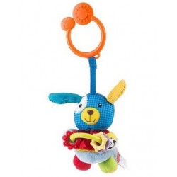 Attīstoša piekarama rotaļlieta grabulis Biba Toys Happy Playmate Rattle Puppy HA901