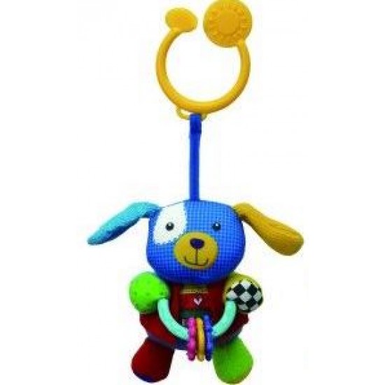 Attīstoša piekarama rotaļlieta grabulis Biba Toys Happy Playmate Rattle Puppy HA901