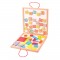Koka attīstoša rotaļlieta divpusēja tāfele (dēlis) Big Jigs Magnetic Numbers and Shapes Case BJ439