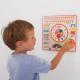 Attīstoša koka rotaļlieta kalendārs un pulkstenis Big Jigs Calendar and Clock BJ526