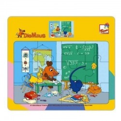 Koka attīstoša puzle Bino Wooden Puzzle Mouse 13507