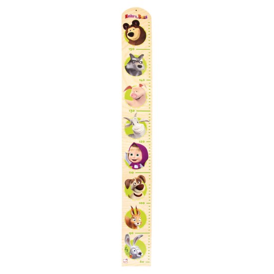 Koka suvenīrs auguma mērītājs Bino Growth Height Chart Gift Item Masha and the Bear 16100