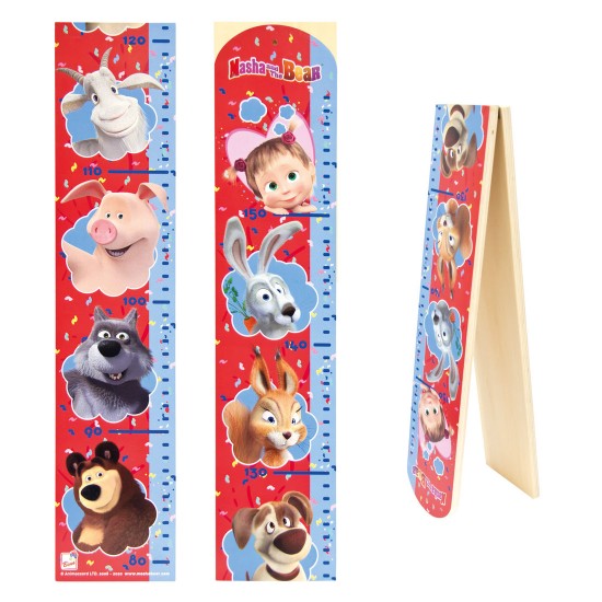 Koka suvenīrs auguma mērītājs Bino Growth Height Chart Gift Item Masha and the Bear 16106