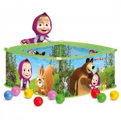 Bērnu bumbu baseins Bino Baby Ball Pool Masha and the Bear 16108