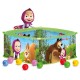 Bērnu bumbu baseins Bino Baby Ball Pool Masha and the Bear 16108
