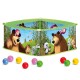 Bērnu bumbu baseins Bino Baby Ball Pool Masha and the Bear 16108