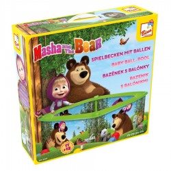 Bērnu bumbu baseins Bino Baby Ball Pool Masha and the Bear 16108