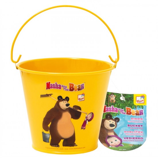 Metāla spainis Bino Metal Bucket Masha and the Bear 16111