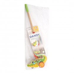 Stumjama koka rotaļlieta ar kātu Bino Push Along Crocodile Dandy 81674