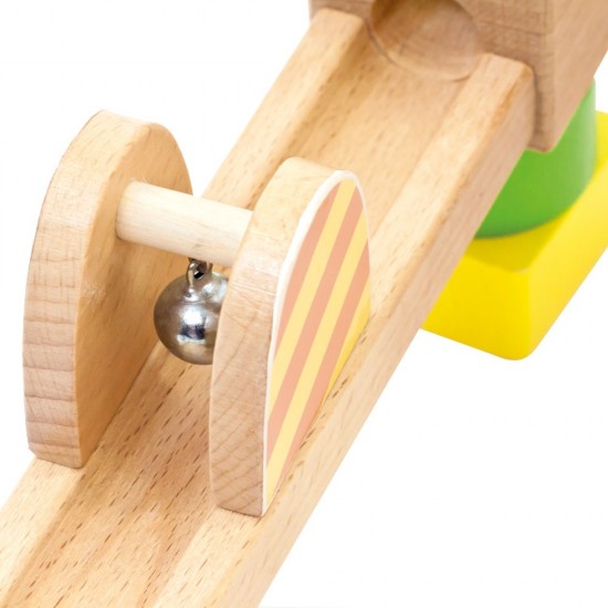 Koka spēle bumbiņu ceļš Bino Marble Run Set Combino 40 pcs 82071