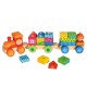 Koka attīstoša rotaļlieta vilciens ar klučiem Bino Train Set with Houses Rami Dami 82142