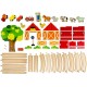 Koka attīstoša rotaļlieta vilciena trase lauku sēta Bino Wooden Railway Set Сountry 82206