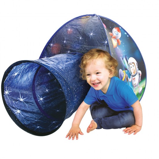 Bērnu rotaļu telts + tunelis Bino Kinderzelt mit Tunnel Astronaut 82824