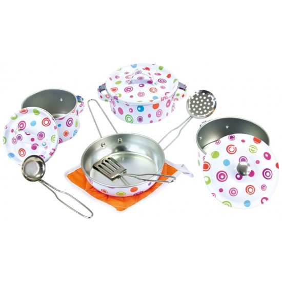 Leļļu trauki Bino Email-Kochtopf-Set 11 tlg. 83390