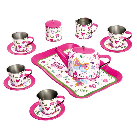 Trauku komplekts - tējas komplekts Bino Children's Tea Set Pink Stella 83394