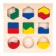 Koka attīstoša puzle - ģeometriskas figūras Bino Geometric Shape Puzzle 84029